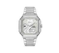 Lacoste LC33 Square Silver Dial Stainless Steel Bracelet Watch