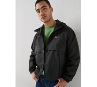 Lacoste Lightweight Unlined Ripstop Jacket, Black, Size M, Men Black