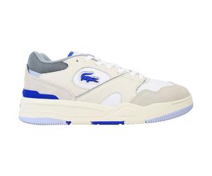 Lacoste Lineshot 124 1 Mens White/Blue Trainers - Size UK 8.5