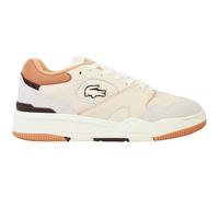 Lacoste Lineshot 124 3 Mens Off White/Brown Trainers - Size UK 7