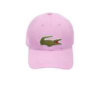 Lacoste Logo Cotton Twill Adjustable Baseball Cap (One Size) (Pink)