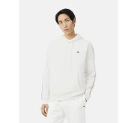 Lacoste Logo Stripe Half Zip hoodie white black - XL