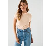Lacoste Logo T-Shirt, Orange, Size 8, Women Orange