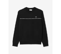 Lacoste Logo Trim Fleece Sweatshirt Pure Black - L