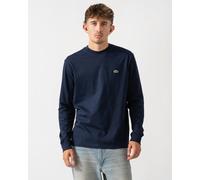 Lacoste Long Sleeve Cotton T Shirt Navy