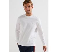 Lacoste Long Sleeved Cotton T-shirt- White, White, Size 2Xl, Men White