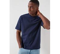Lacoste Loose Fit Heavy Cotton Jersey T-Shirt, Navy, Size Xl, Men Navy