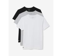 Lacoste Lounge Short Sleeve T-Shirt White Grey Black (3 Pack) - M