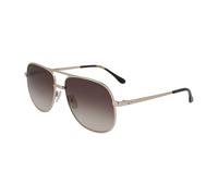 Lacoste Man L222S 757 Sunglasses Metal Gold Brown Pilot Shaded