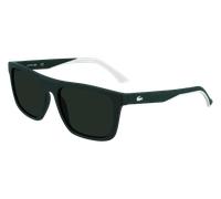 Lacoste Man L957S 301 Sunglasses Bio-inject Green Green Squared Photochromatic Photochromatic