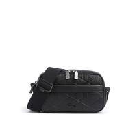 Lacoste Megagrain | leather Crossbody bag | black