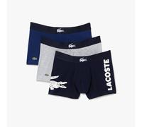 Lacoste Men’s Mismatched Stretch Cotton Trunk 3-Pack - Blue / Navy / Grey