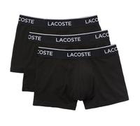 Lacoste Men’s Stretch Cotton Trunks - Logo Waistband Underwear, Black