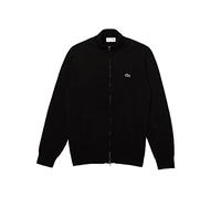 Lacoste Mens Cotton Zip Through Sweatshirt - Colour: 031 Black - Size: 6/XL