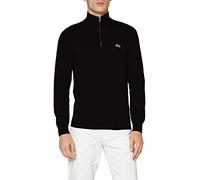 Men's Lacoste Men's Black Cotton Half Zip Knit - Size: 44