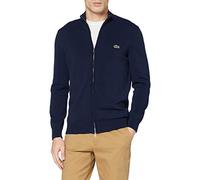 Lacoste Mens Cotton Zip Through Sweatshirt - Colour: 166 Navy Blue - Size: 5/L