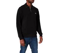 1/4 Zip Collar Cotton Sweatshirt Black 3XL