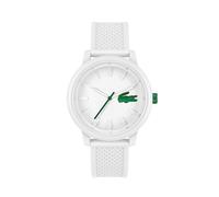 Lacoste Three Hand Quartz Movement Watch for Men LACOSTE.12.12 Hero Collection with White or Green Silicone Bracelet