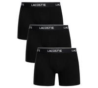 Lacoste Stretch Cotton Long Boxers pure black white (3 units) - M