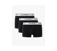 Men's Lacoste Mens 3-Pack Contrast Waistband Trunks - Black - Size: 33/32/32
