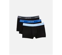 Lacoste 3 Pack Cotton Stretch Logo Trunks Black/Light Blue/Blue