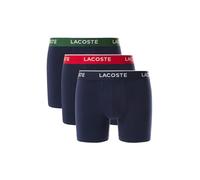 Lacoste Men's 3 Pack Cotton Stretch Boxer Briefs Navy/Multi