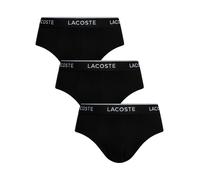 Lacoste Men's 3 Pack Cotton Stretch Briefs, Black