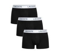 Lacoste Men's 3 Pack Cotton Stretch Trunks, Black
