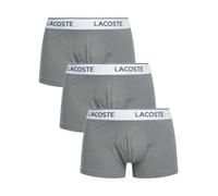 Lacoste Men's 3 Pack Cotton Stretch Trunks, Grey