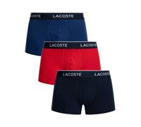 Lacoste Men's 3 Pack Cotton Stretch Trunks, Multicoloured