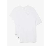 Lacoste Mens 3-Pack Plain Mens T-Shirts - White 001 - White 001 - XL