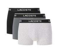 Lacoste Men's 3-Pack Stretch Cotton Trunks, Argent Chine/Lauze-Noir, S