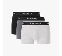 Lacoste Men's 3-Pack Stretch Cotton Trunks, Argent Chine/Lauze-Noir, XL