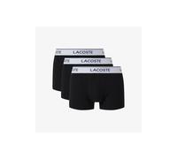 Lacoste Men's 3 Pack Cotton Stretch Trunks, Black