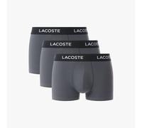 Lacoste Mens 3-Pack Stretch Cotton Trunks in Grey - Size X-Small