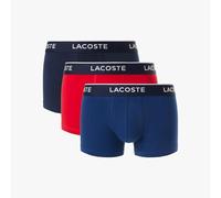 Lacoste 3-Pack of Mens Trunks - Navy Blue/Red-Methylene W64