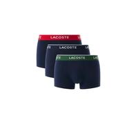 Lacoste Men's 3-Pack Stretch Cotton Trunks, Marine/Vert-Rouge-Marine, XL