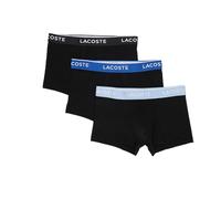 Lacoste Men's 3-Pack Stretch Cotton Trunks, Noir/Marina-Panorama-Grap, XXL