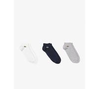 Lacoste Mens 3-Pack Trainers Socks - Grey Chine/Navy Blue/White 5KC - Grey Chine/Navy Blue/White 5KC - UK5.5-8 EU39-42