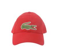 Lacoste Mens Accessories Adjustable Cotton Twill Cap in Red - One Size
