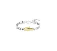 Lacoste Men's ARTHOR Collection Chain Bracelet in Two-Tone Stainless Steel with a Crocodile-Shaped Charm - 2040552
