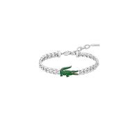 Lacoste for man. 2040226 Silver plated link bracelet (OSFA), Casual, Stainless steel