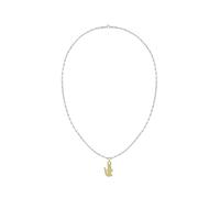 Lacoste Men's ARTHOR Collection Chain Necklace in Two-Tone Stainless Steel with a Crocodile-Shaped Charm - 2040551