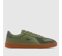 Lacoste Men's Baseshot Pro Trainers in Dark Green, Logo Detail, Leather, Size: 8 UK 8