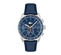 Lacoste Men's Boston Blue Dial & Blue Leather Strap Watch