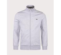 Lacoste regular fit brushed fleece Mens sweatshirt with zipper - Grey Cotton - Size X-Large