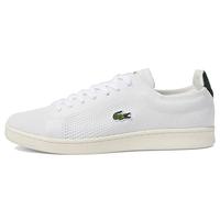 Lacoste - Mens Carnaby Piquee Textile Heel Pop Sneakers, Color White/Green, Size: 9 UK