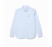 Lacoste Long Sleeve Oxford Shirt, Light Blue, Size L, Men Light Blue