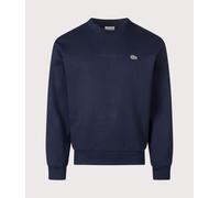 Lacoste Mens Classic Fit Crewneck Sweatshirt - Colour: 166 Navy Blue - Size: 4/M