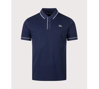 Lacoste Mens Classic Fit Heat Regulating Mini Piqué Golf Polo Shirt - Colour: 166 Midnight Blue - Size: 5/L
